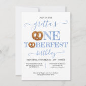 オネトバーフェストプレッツェルバースデーパーティー 招待状 (正面)