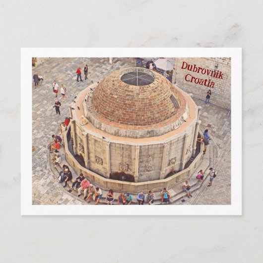 オノフロリオ噴水in旧市街ドゥブロヴニク,クロアチア ポストカード (正面)