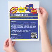 オノマトペデザイン-漫画書店/コレクター チラシ (手)