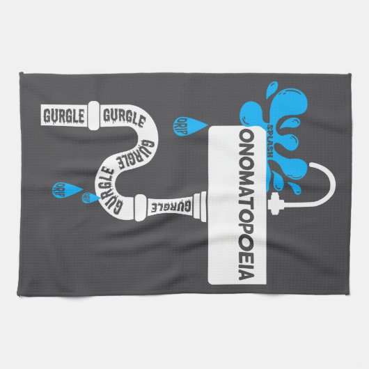 オノマトペ書アクリエイティブまたは詩 キッチンタオル (横)