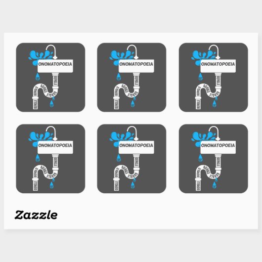 オノマトペ書アクリエイティブまたは詩 スクエアシール (シート)