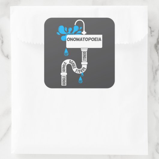 オノマトペ書アクリエイティブまたは詩 スクエアシール (バッグ)