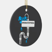 オノマトペ書アクリエイティブまたは詩 セラミックオーナメント (右)