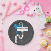 オノマトペ書アクリエイティブまたは詩 ペーパープレート (パーティー)