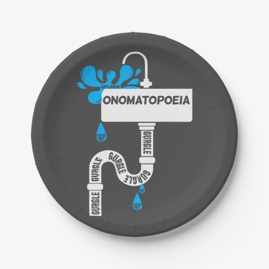 オノマトペ書アクリエイティブまたは詩 ペーパープレート (正面)