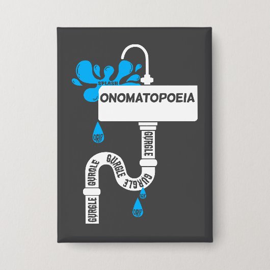 オノマトペ書アクリエイティブまたは詩 缶バッジ (正面)