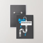 オノマトペ書アクリエイティブまたは詩 缶バッジ (正面/裏面)