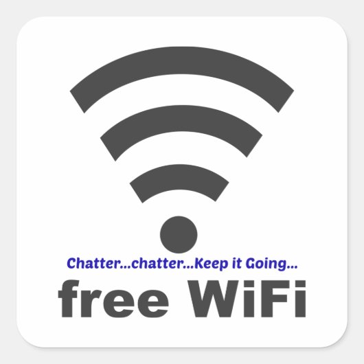 オノマトペ考えア語chatterのWiFi スクエアシール (正面)