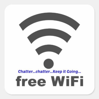 オノマトペ考えア語chatterのWiFi スクエアシール