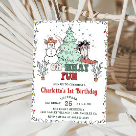 オハイウェスタンカウボーイクリスマス誕生日 招待状