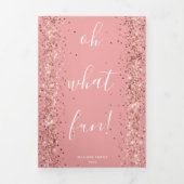 オハイオおもしろいことわざピンクグリッター 三つ折りクリスマスカード (カバー)