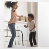 オハイオおもしろいことわざピンクグリッター 三つ折りクリスマスカード (内部最初)