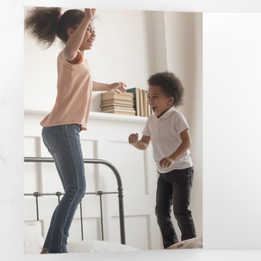 オハイオおもしろいことわざピンクグリッター 三つ折りクリスマスカード (内部最初)