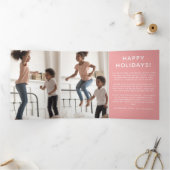 オハイオおもしろいことわざピンクグリッター 三つ折りクリスマスカード (内部)