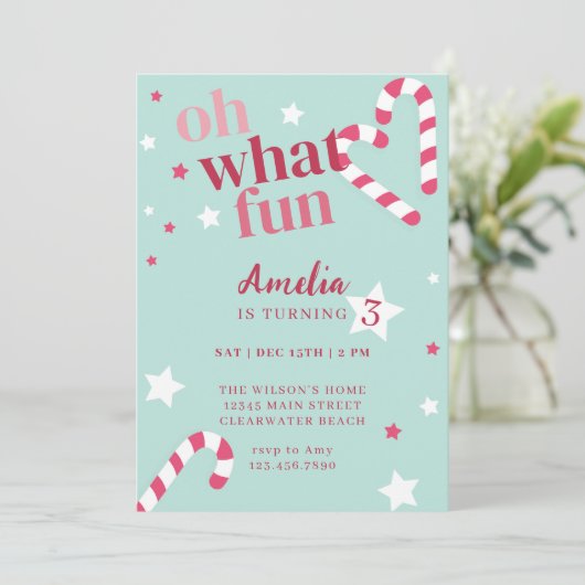 オハイオおもしろいガールホリディバースデーパーティー 招待状 (スタンド正面)