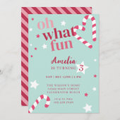 オハイオおもしろいガールホリディバースデーパーティー 招待状 (正面/裏面)