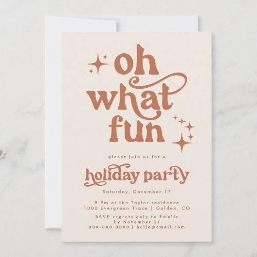 オハイオおもしろいクリスマスパーティの招待状 シーズンカード (正面)