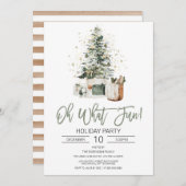 オハイオおもしろいクリスマスパーティの招待状 招待状 (正面/裏面)