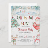 オハイオおもしろいクリスマスパーティの招待状 招待状 (正面/裏面)