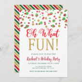 オハイオおもしろいクリスマスパーティの招待状 招待状 (正面/裏面)