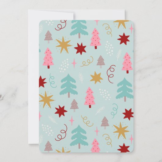 オハイオおもしろいクリスマスモチーフ緑誕生日 招待状 (裏面)