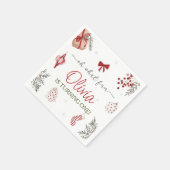 オハイオおもしろいクリスマス誕生日 スタンダードカクテルナプキン (角)