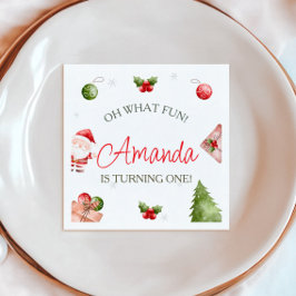 オハイオおもしろいクリスマス誕生日 スタンダードカクテルナプキン