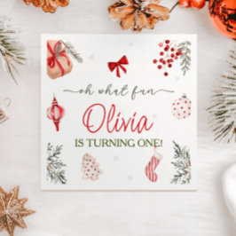 オハイオおもしろいクリスマス誕生日 スタンダードカクテルナプキン