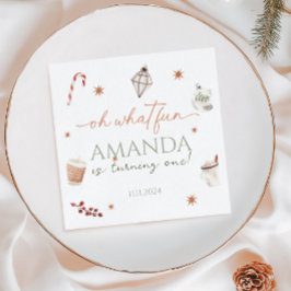 オハイオおもしろいクリスマス誕生日 スタンダードカクテルナプキン