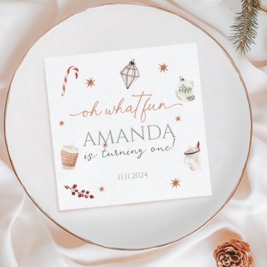 オハイオおもしろいクリスマス誕生日 スタンダードカクテルナプキン