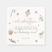 オハイオおもしろいクリスマス誕生日 スタンダードカクテルナプキン (正面)