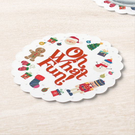 オハイオおもしろいクリスマス誕生日 ペーパーコースター (アングル)