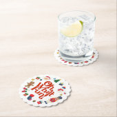 オハイオおもしろいクリスマス誕生日 ペーパーコースター (インサイチュ)