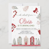 オハイオおもしろいクリスマス誕生日 招待状 (正面)