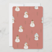 オハイオおもしろいサンタクロースホリデーガール1st誕生日 招待状 (裏面)