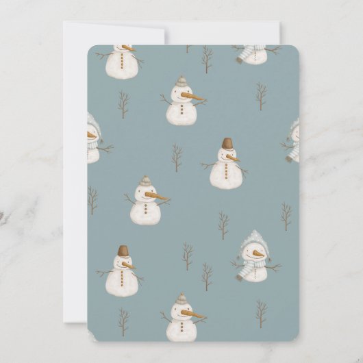 オハイオおもしろいサンタクロースホリデーボーイ1st誕生日 招待状 (裏面)