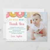 オハイオおもしろいスイートドーナツ誕生日パーティー サンキューカード (正面)