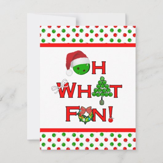 オハイオおもしろいピックルボールオーナメントホリデイ 招待状 (正面)