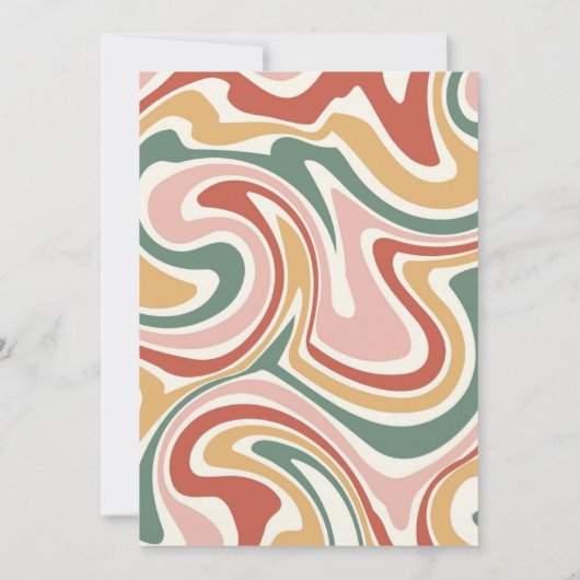 オハイオおもしろいファースト誕生日Groovy招待状 招待状 (裏面)