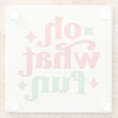 オハイオおもしろいフェスティバルホリデータイポグラフィ ガラスコースター (裏面)