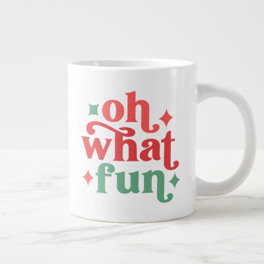 オハイオおもしろいフェスティバルホリデータイポグラフィ ジャンボコーヒーマグカップ (右)