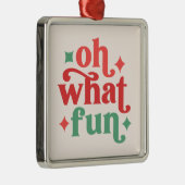 オハイオおもしろいフェスティバルホリデータイポグラフィ メタルオーナメント (右)