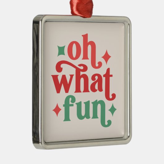 オハイオおもしろいフェスティバルホリデータイポグラフィ メタルオーナメント (右)