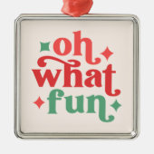 オハイオおもしろいフェスティバルホリデータイポグラフィ メタルオーナメント (正面)