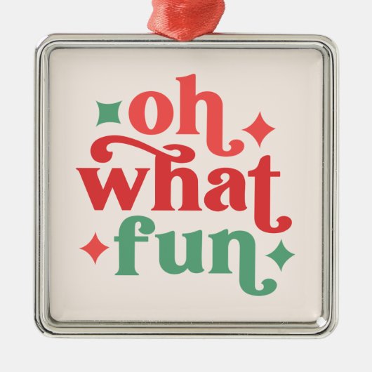 オハイオおもしろいフェスティバルホリデータイポグラフィ メタルオーナメント (正面)