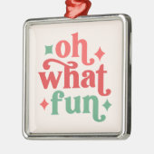 オハイオおもしろいフェスティバルホリデータイポグラフィ メタルオーナメント (左)