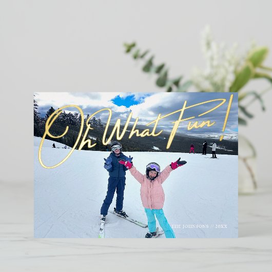 オハイオおもしろいホリディポストカード 箔シーズンカード (立ち正面)