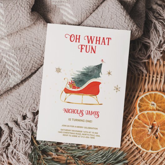 オハイオおもしろいホリデイ1st誕生日 招待状
