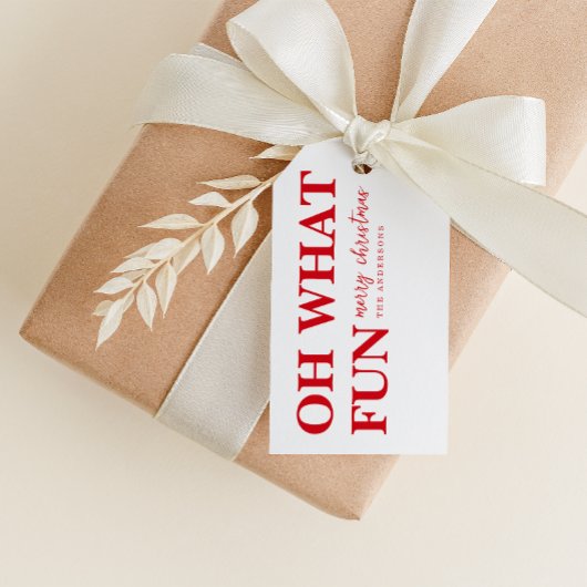 オハイオおもしろいメリークリスマス名前をカスタムするラベル ギフトタグ