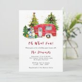 オハイオおもしろいヴィンテージクリスマスカンパーホリデーパーティー 招待状 (スタンド正面)